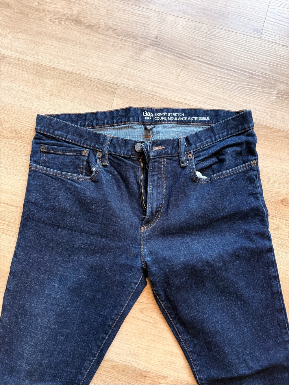 Dark Blue Men’s GAP Skinny Stretch Slim Jeans - Picture 2 of 5
